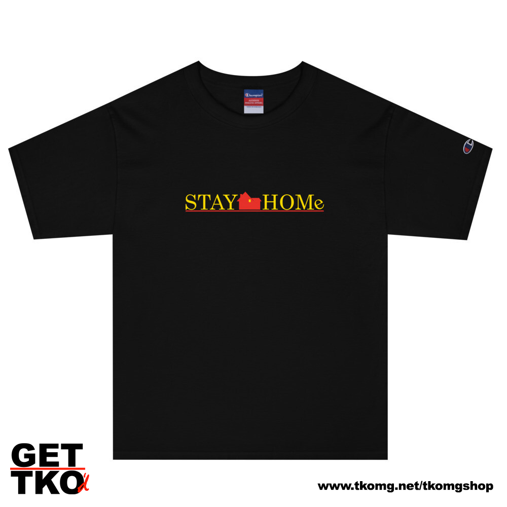 STAY HOME Tee in black