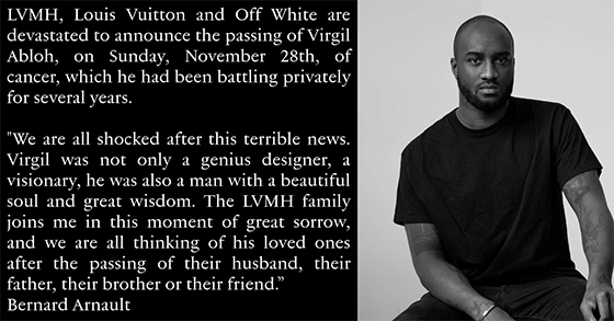 Off-White Creator Virgil Abloh Passes Away Of Cancer - TKOMG